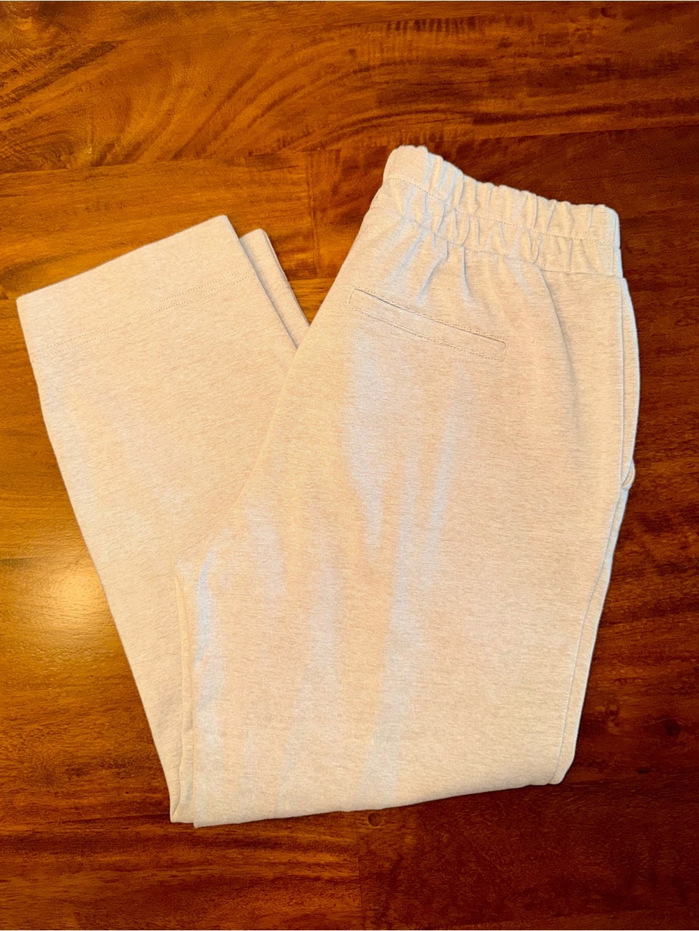 A New Day High-Rise Pintuck Knit Jogger Pants Cream M